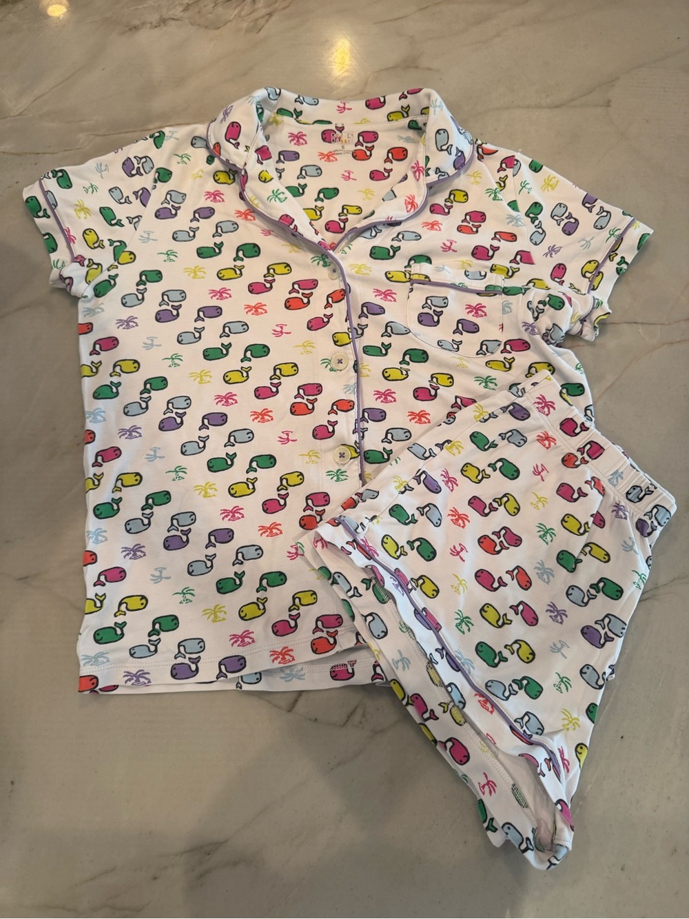 Roller Rabbit Multi-Colored Whale Polo Pajamas